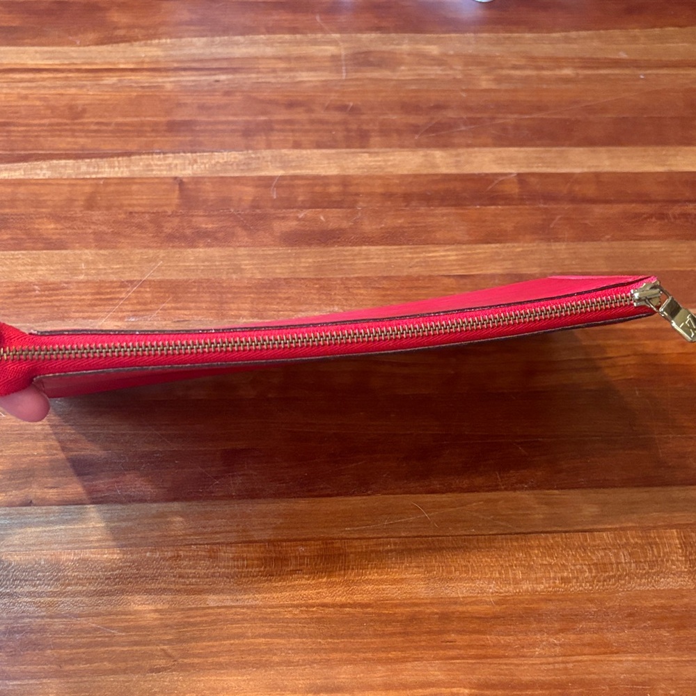 Louis Vuitton Red Epi Leather Pochette Accessories 24 Wristlet Clutch with Strap - Picture 10 of 13